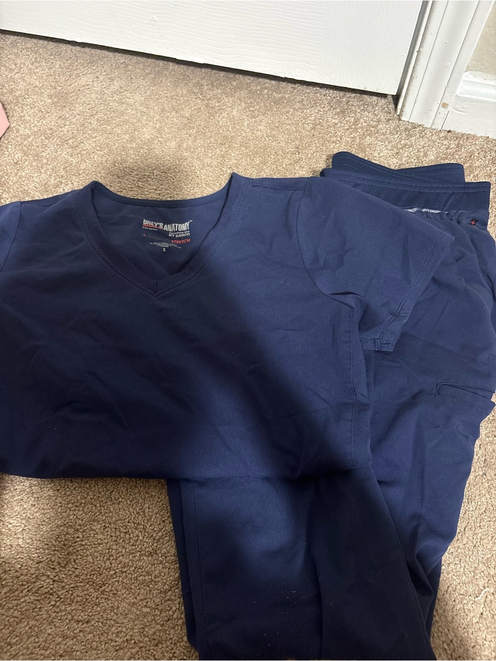 Greys anatomy Navy V-Neck Scrub Top and Pants Set